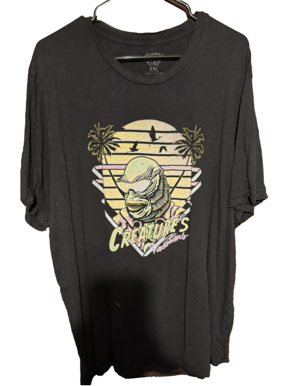 Creature From the Black Lagoon Movie Logo T-Shirt Men's Size XXL Black Horror